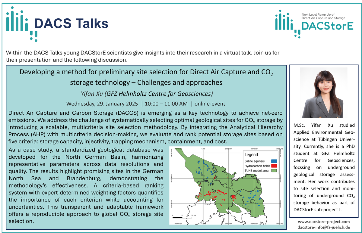 DACS Talk von Yifan Xu (GFZ) am 29. Januar