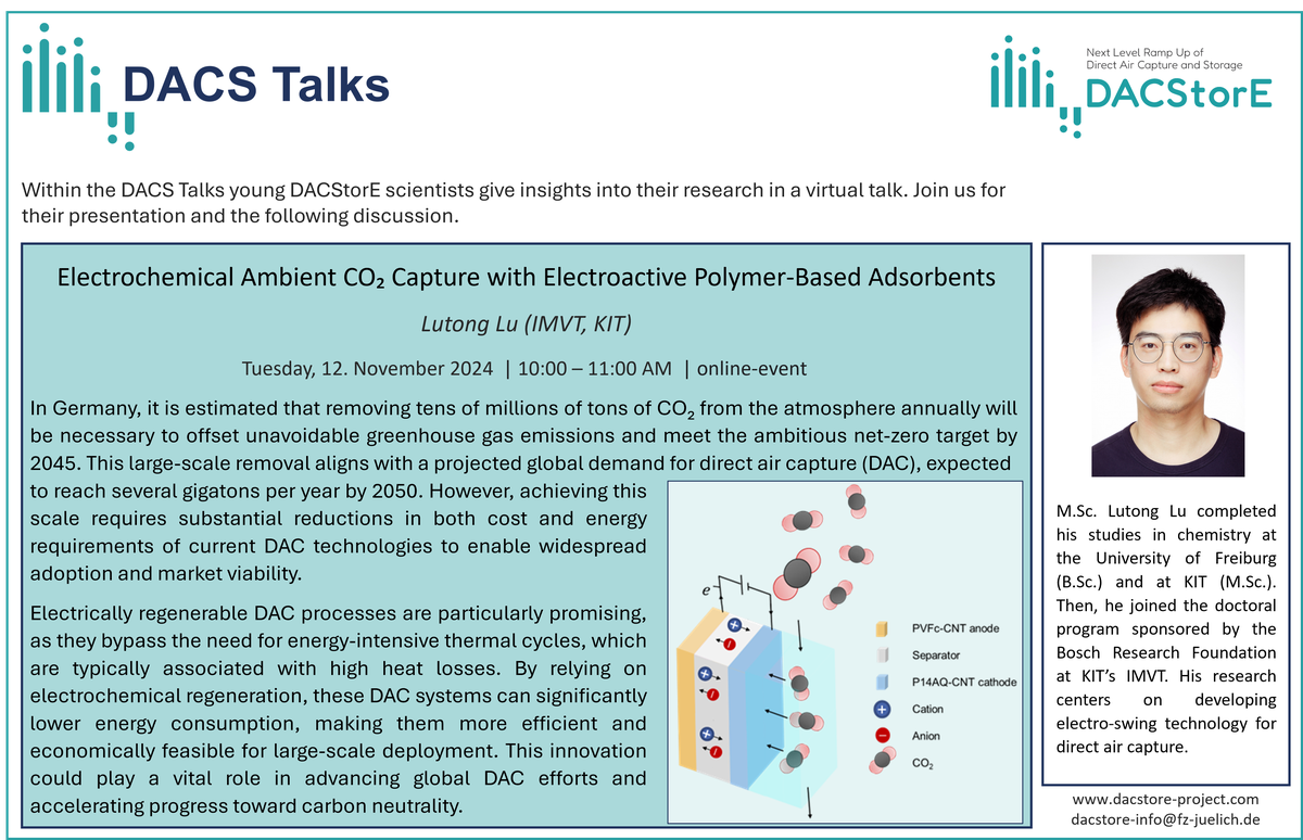 DACS Talk von Lutong Lu (KIT IMVT) am 12. November